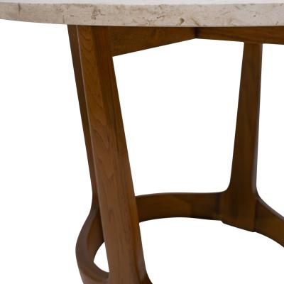 Pair of Stylish Occasional Tables with Fossilized Granite Tops 1950s