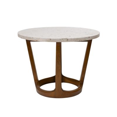 Pair of Stylish Occasional Tables with Fossilized Granite Tops 1950s