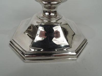 Pair of Super Stylish Art Deco Classical Silver 2 Light Candelabra