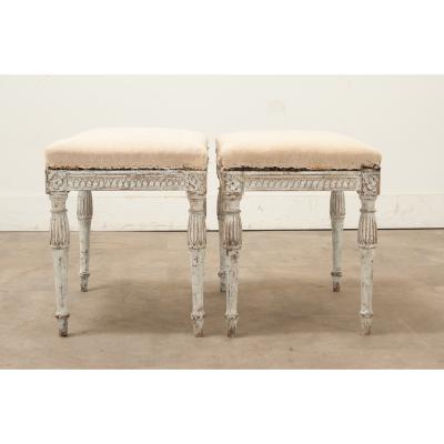 Pair of Swedish 18th Century Louis XVI Style Benches