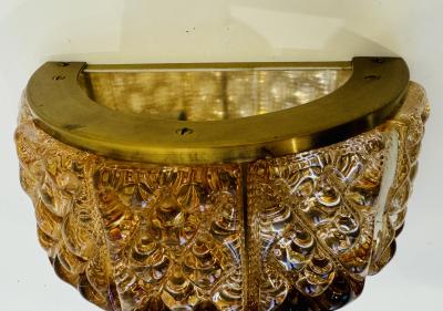 Pair of Swedish 1960s Crystal Mid Century Wall Lights