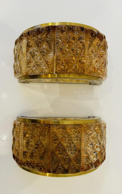 Pair of Swedish 1960s Crystal Mid Century Wall Lights