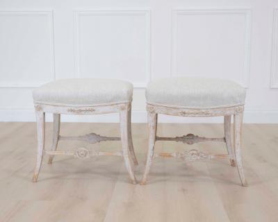 Pair of Swedish 19th Century Gustavian Stools