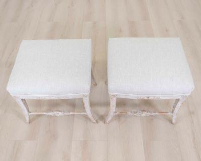 Pair of Swedish 19th Century Gustavian Stools