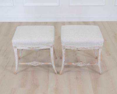 Pair of Swedish 19th Century Gustavian Stools
