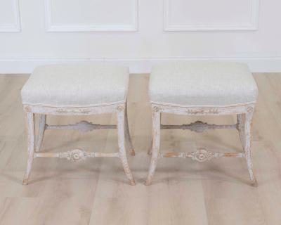 Pair of Swedish 19th Century Gustavian Stools