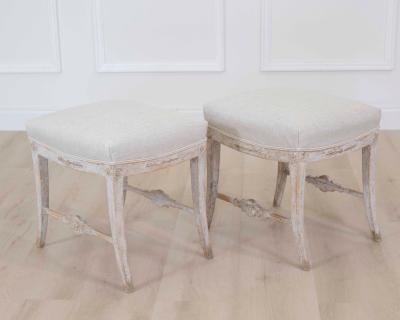 Pair of Swedish 19th Century Gustavian Stools