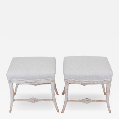 Pair of Swedish 19th Century Gustavian Stools