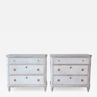 Pair of Swedish 19th Century Gustavian Style Chests of Drawers