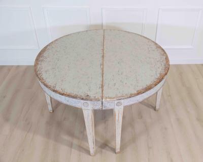Pair of Swedish 19th Century Gustavian Style Demi Lune Tables