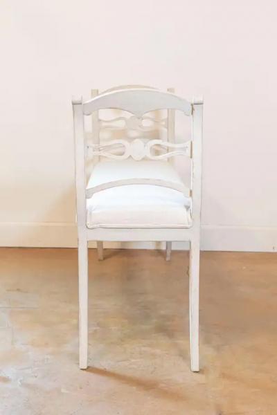 Pair of Swedish 19th Century Painted Wood Window Benches