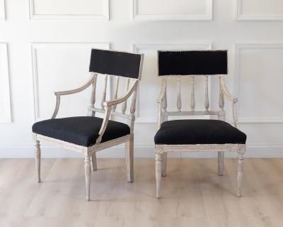 Pair of Swedish Armchairs circa 1800