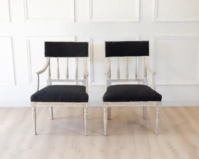 Pair of Swedish Armchairs circa 1800