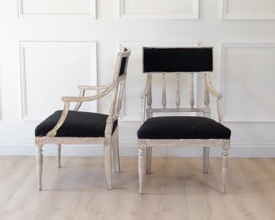Pair of Swedish Armchairs circa 1800