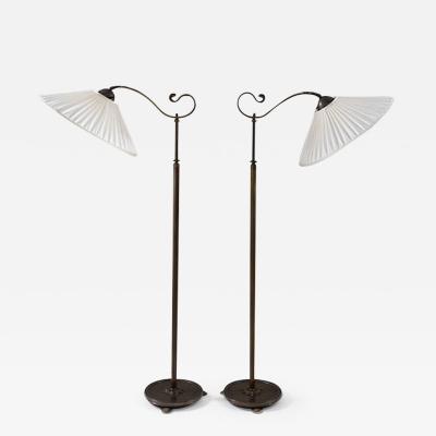 Pair of Swedish Art Deco Floor Lamps 1930s