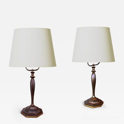 Pair of Swedish Art Deco Table Lamps