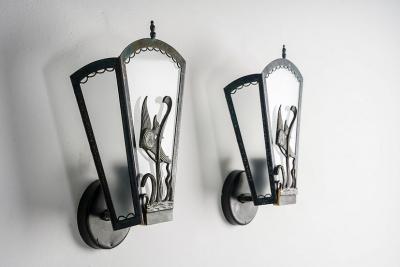 Pair of Swedish Art Deco Wall Lights