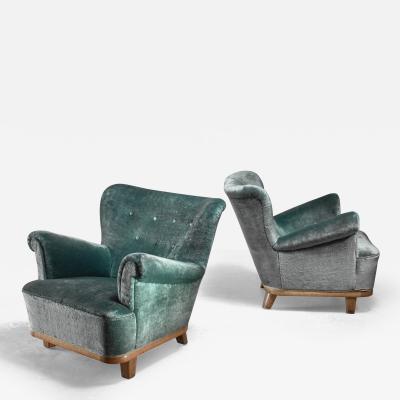 Pair of Swedish Art Deco lounge chairs