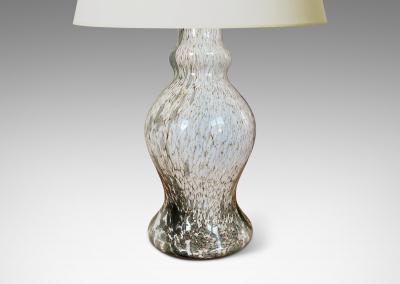 Pair of Swedish Blown Glass Table Lamps