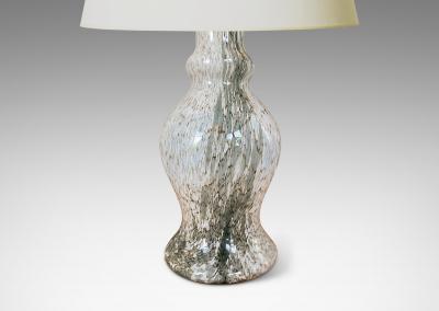 Pair of Swedish Blown Glass Table Lamps