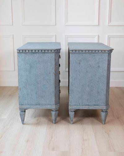 Pair of Swedish Blue Commodes