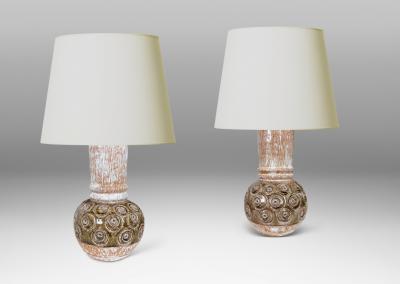 Pair of Swedish Brutalist Table Lamps