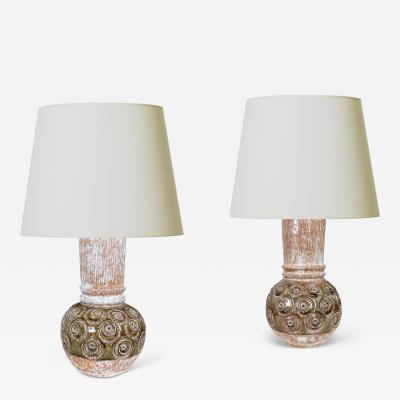 Pair of Swedish Brutalist Table Lamps