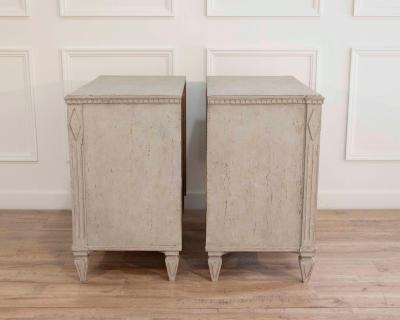 Pair of Swedish Carved Pine Chests of Drawers Early 20th Century