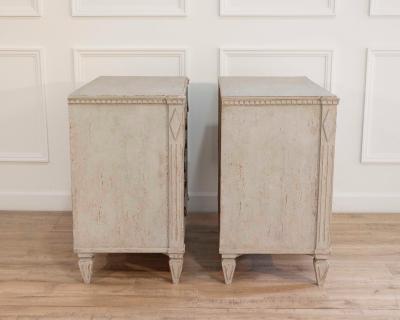 Pair of Swedish Carved Pine Chests of Drawers Early 20th Century