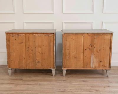 Pair of Swedish Carved Pine Chests of Drawers Early 20th Century