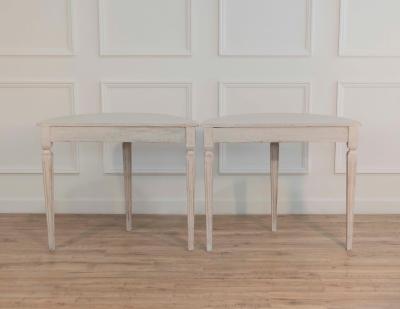Pair of Swedish Demi Lune Consoles circa 1880