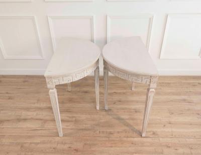 Pair of Swedish Demi Lune Consoles circa 1880