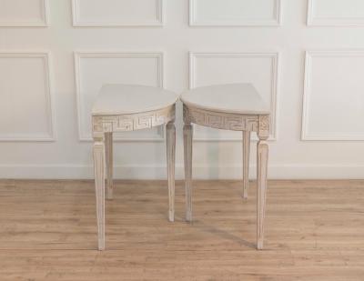 Pair of Swedish Demi Lune Consoles circa 1880