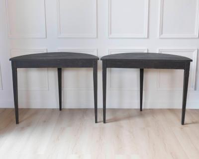 Pair of Swedish Demi Lune Tables circa 1880