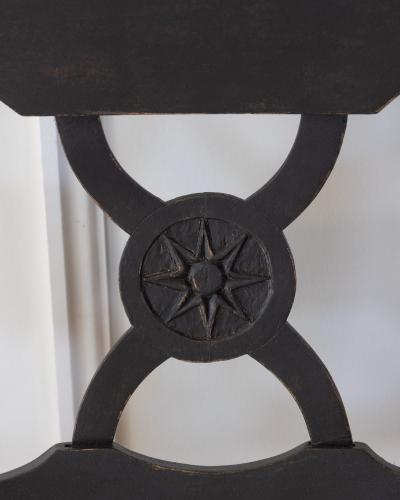 Pair of Swedish Ebonized Neoclassical Armchairs Circa 1880
