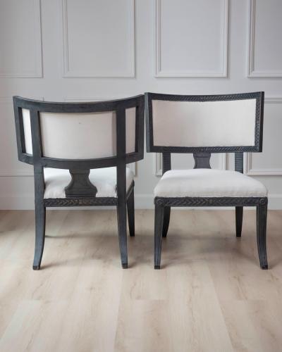 Pair of Swedish Empire Chairs Early 19th Century