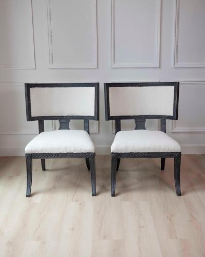 Pair of Swedish Empire Chairs Early 19th Century