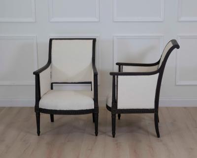Pair of Swedish Empire Style Armchairs
