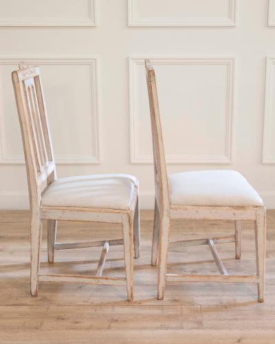 Pair of Swedish Gustavian Chairs Signed Carl Johan Wadstr m Stockholm 1790