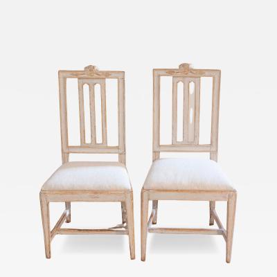 Pair of Swedish Gustavian Chairs Signed Carl Johan Wadstr m Stockholm 1790