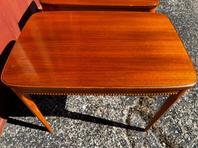 Pair of Swedish Mid Century Modern Mahogany Side Tables