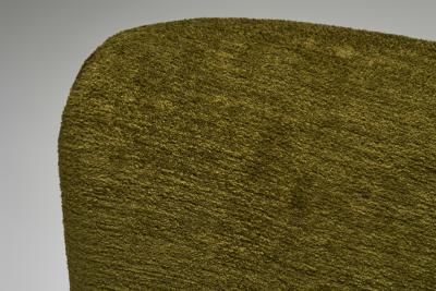 Pair of Swedish Modern Armchairs with Green Upholstery Sweden ca 1940s