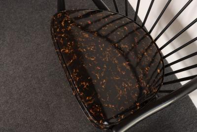 Pair of Swedish Modern Ebonized Beechwood Sunfeather Arm Chairs by Sonna Rosen