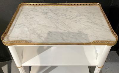 Pair of Swedish Neoclassical Open Nightstands or End Tables Manner Jansen