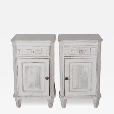 Pair of Swedish Neoclassical Painted Nightstands circa 1880