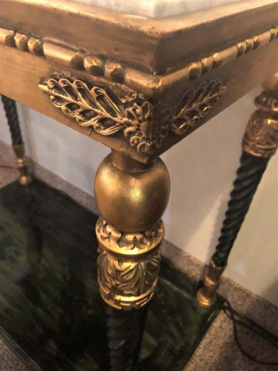 Pair of Swedish Neoclassical Style Marble Top Consoles