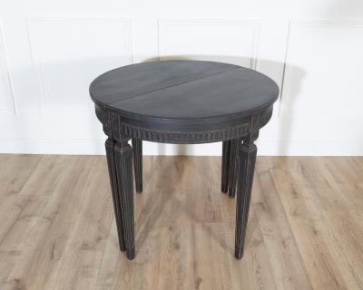 Pair of Swedish Painted Demi Lune Consoles ca 1880