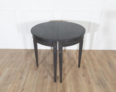 Pair of Swedish Painted Demi Lune Consoles ca 1880