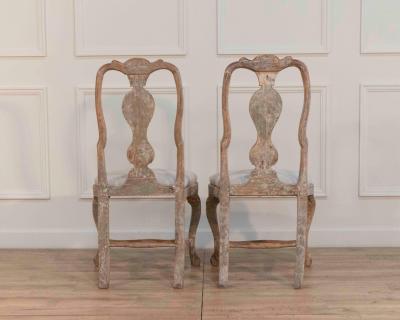 Pair of Swedish Rococo Chairs from Lindome Circa 1770