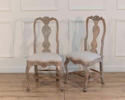 Pair of Swedish Rococo Chairs from Lindome Circa 1770